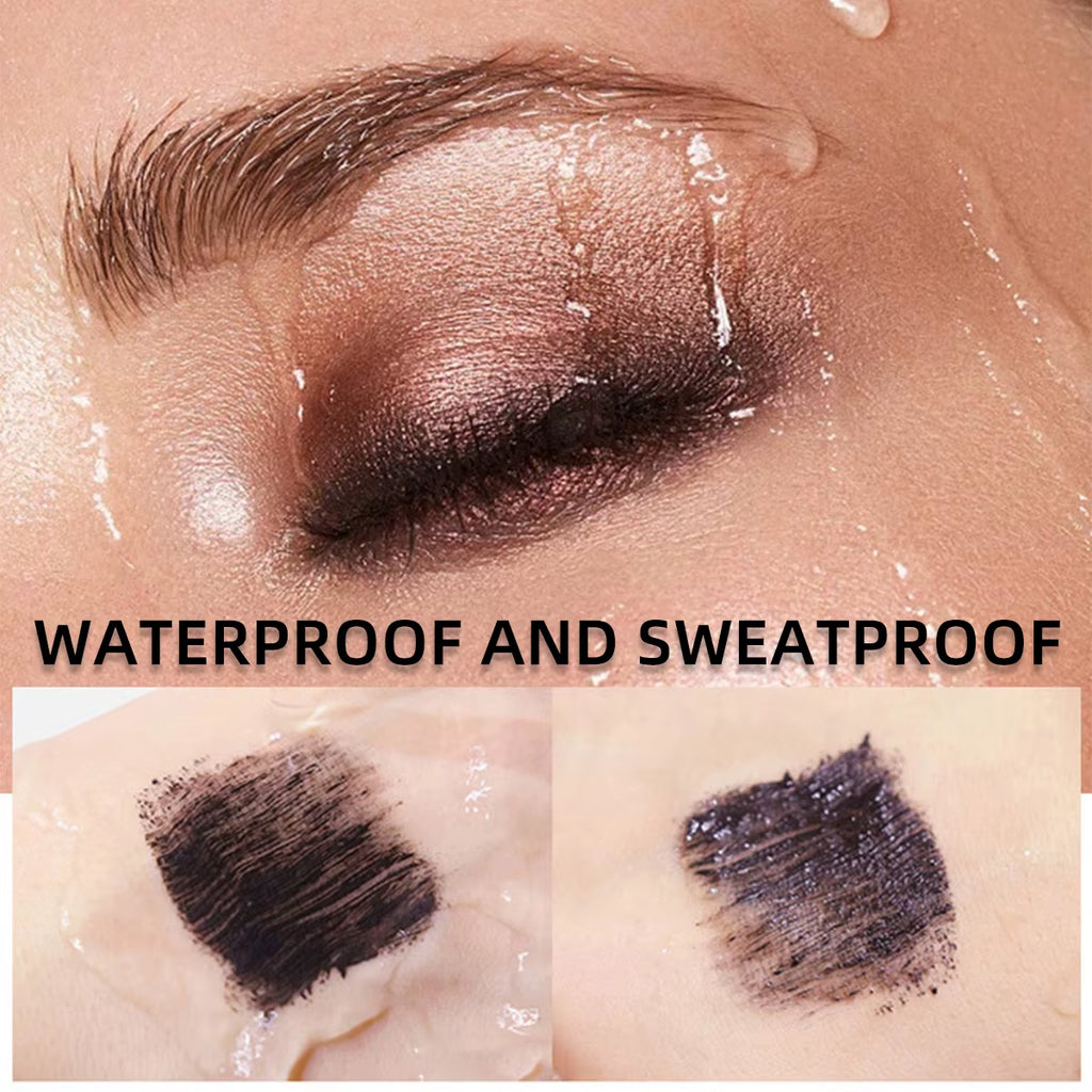 Curly Thick Waterproof Mascara, Anti-Smudge Curly Extended Style, Can Be Used in Combination, Must-Have Beauty Makeup